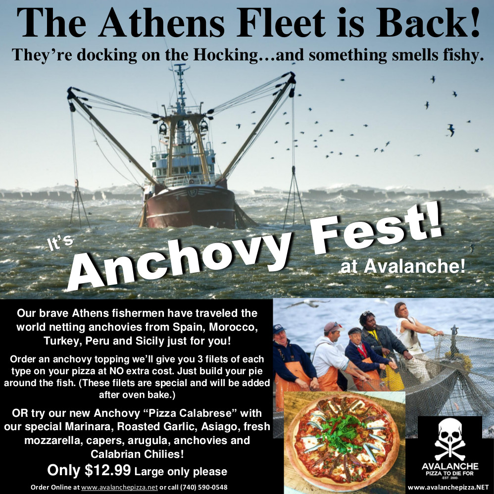 Anchovy Fest at Avalanche Pizza Athens Ohio